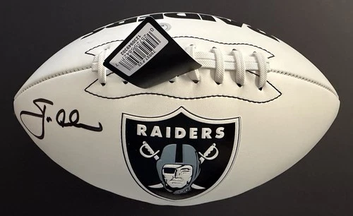 Jon Gruden Signed Football Oakland Raiders Logo Beckett Authentic Autograph BAS