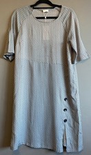 Women’s Vila Vibethany Geometric Midi Dress Slit Button Detail Eur 42 UK 14 NWT