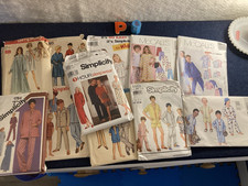 Vintage Pajama Sewing Pattern Lot Varied Makers and Decades x 11 patterns