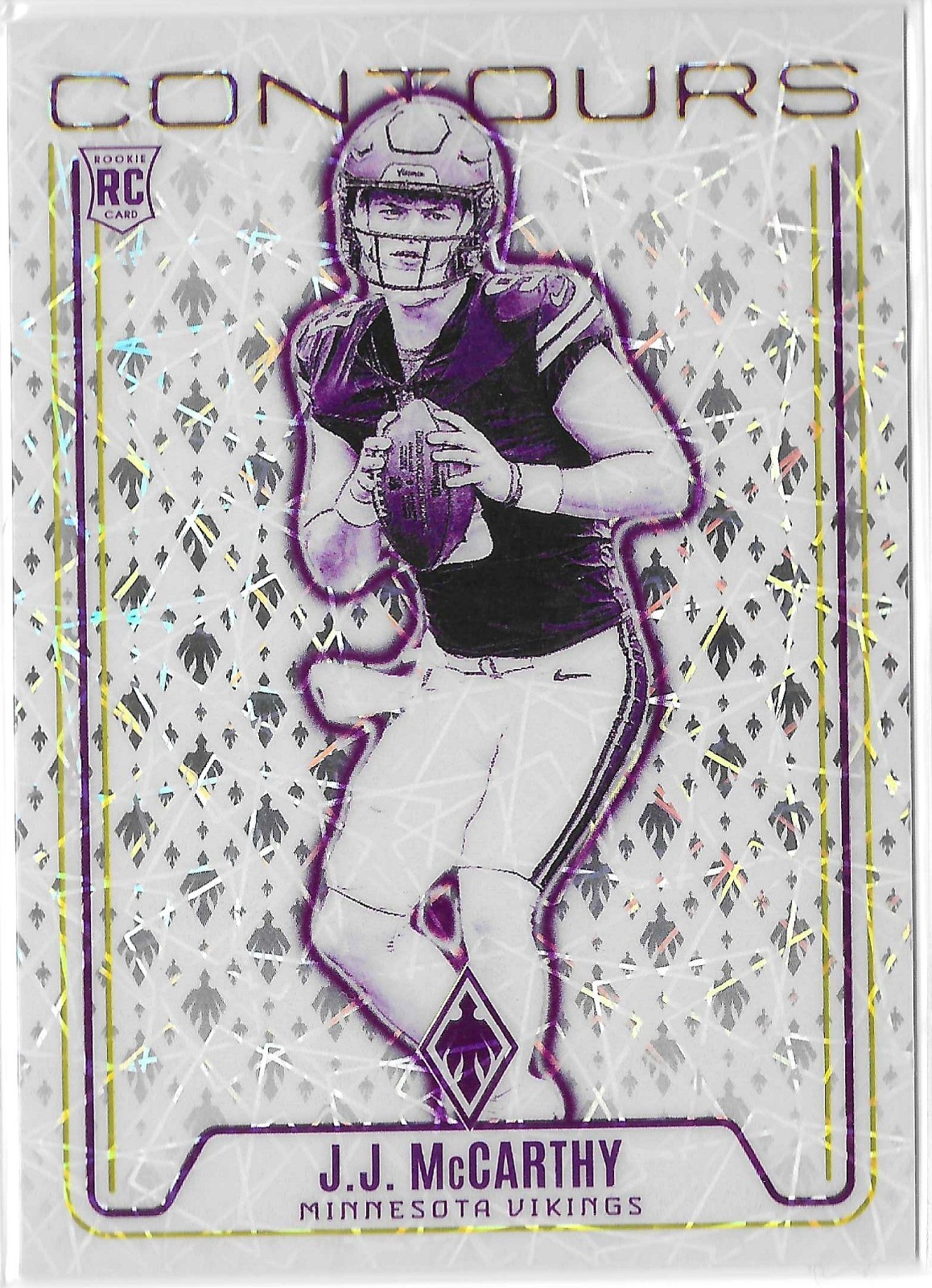 2024 Panini Phoenix - Contours J.J. McCarthy #CON-JMY Lazer (RC)