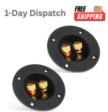 salbsever 2 Pcs Speaker Sub Box Terminals Cup 3 Inch 2-Way Spring