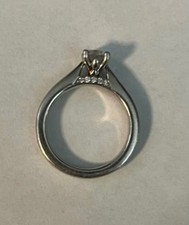 GIA Natural Round D Color 0.64ct Flawless Diamond Engagement Ring Platinum Band