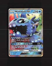 Carta Pokemon Holo Wishiwashi GX 38/145 Guardiani Rising ultra rara quasi nuova