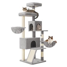 Feandrea Cat Tree, 68.5-Inch Tall Cat Tower, Multi-Level Plush Condo with Large