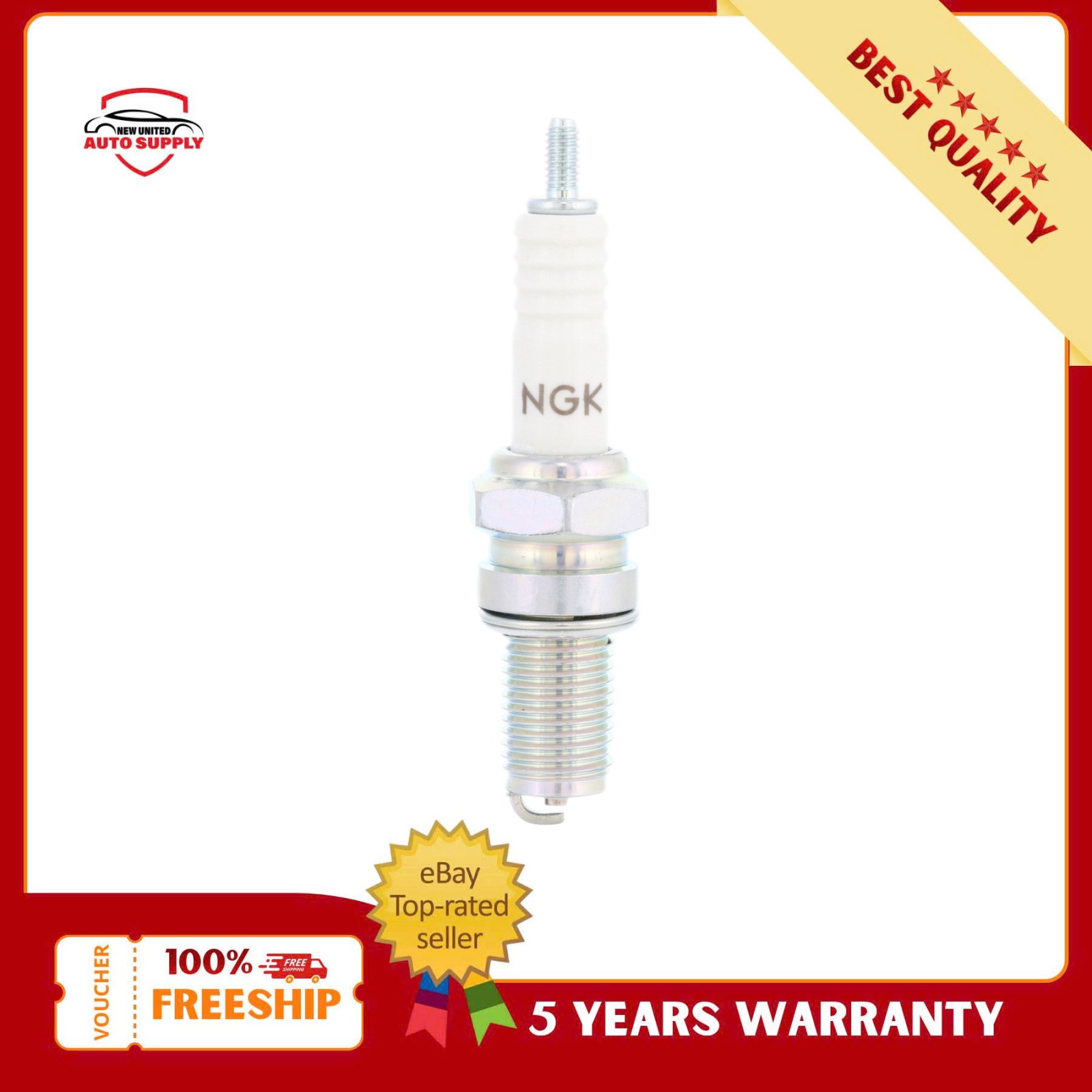 4PCS NGK 2420 D9EA Standard Spark Plug for Honda Kawasaki Suzuki Yamaha