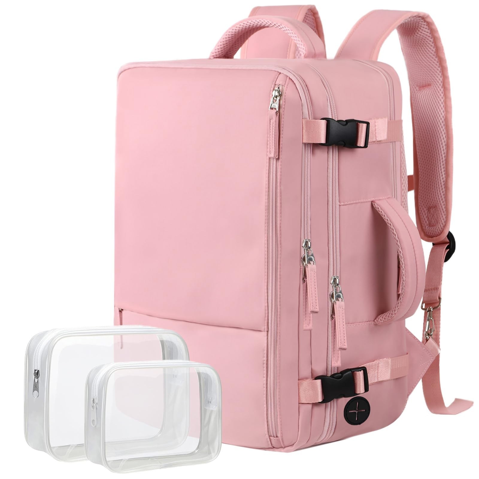 Extra Large Pink Travel Backpack for Women Carry On Flight Approved