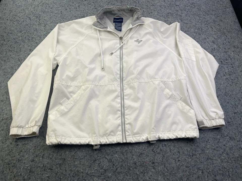 Винтажный Catalina белый ветровка куртка маленький Гонконг 90-х ретро нейлона - Изображение 2 из 4