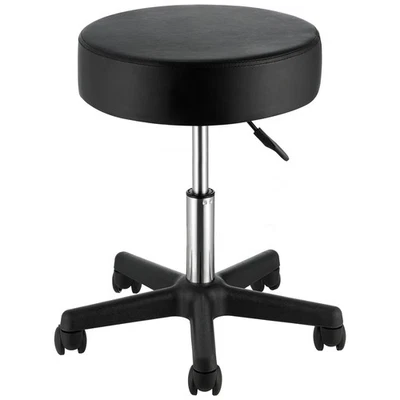VEVOR Taburete Redondo Giratorio con Ruedas de PU Altura Ajustable 460-605±10 mm - Imagen 1 de 4