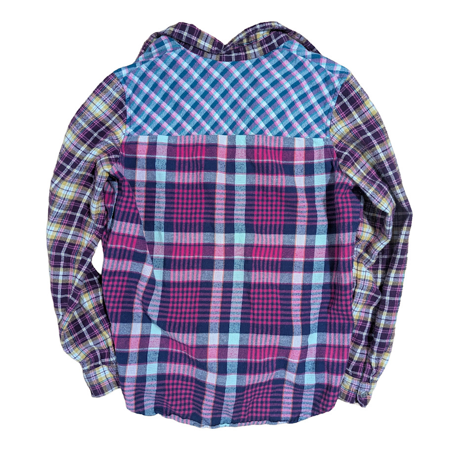 Blair Women's Medium Embroidered Patchwork Flanne… - image 4