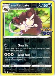 Alolan Raticate 042/078 Reverse Holo Common Pokemon GO