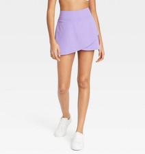 NWT JoyLab sz S Purple Rain Knit Flowy Tulip High Rise Skort Tailored 12-36