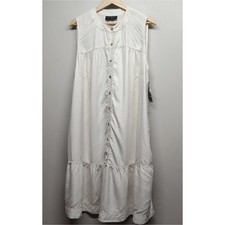 New Lane Bryant Mini Dress Women Plus Size 16 Cream Sleeveless Casual Party