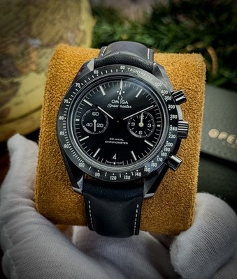 Omega Speedmaster Dark Side of the Moon '' Pitch Black '' - B & P - MSRP $14,400