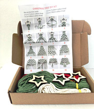 Macrame Christmas Tree DIY Kit - Festive Craft Decor with Tutorial