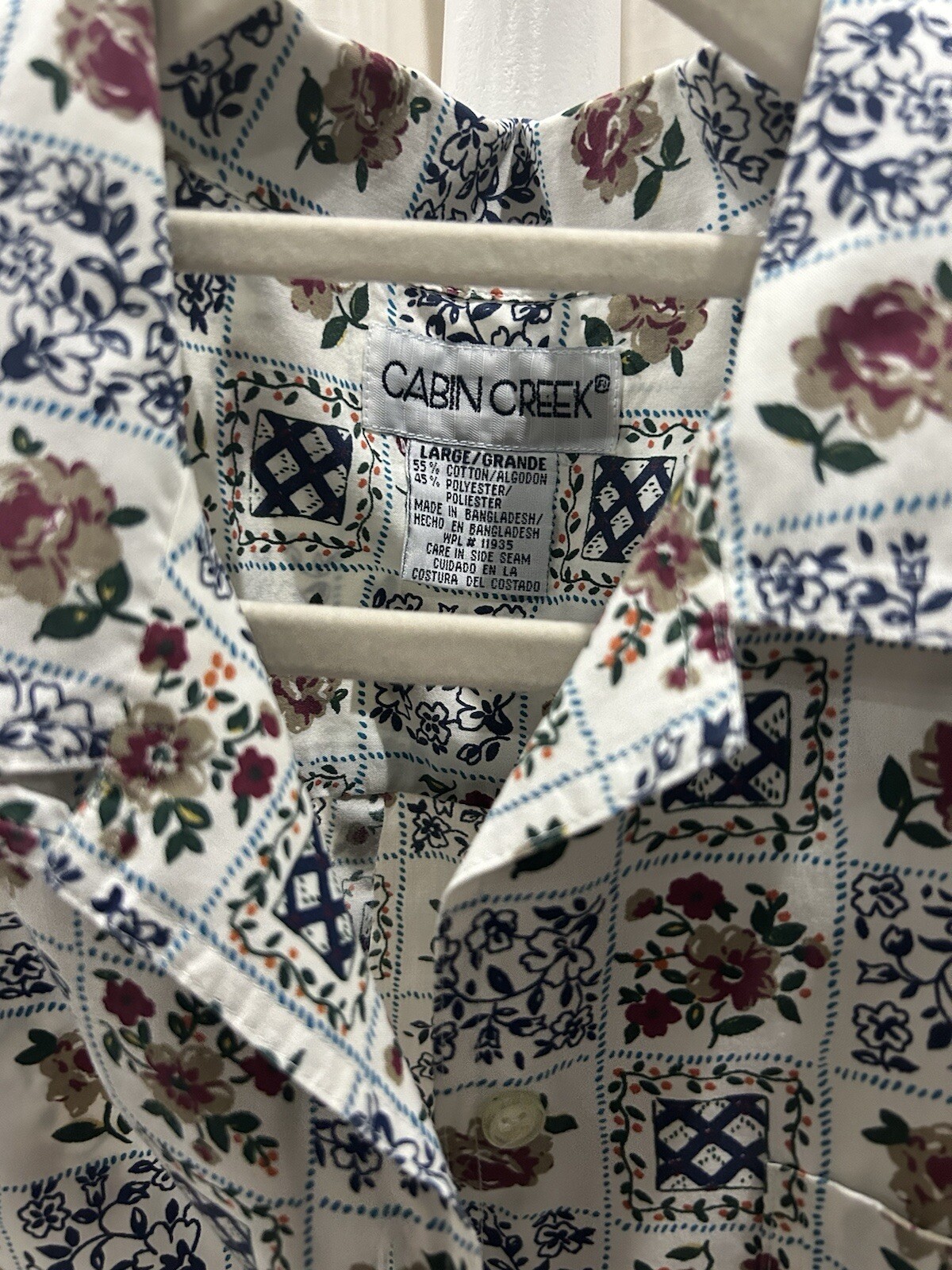 Cabin Creek Patchwork Button Up Shirt Womens  Lar… - image 3