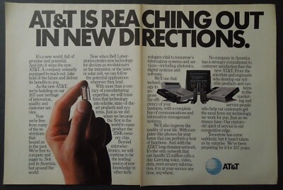1983 AT&T 2 Page Magazine Ad - AT&T Is Reaching Out In New Directions ...