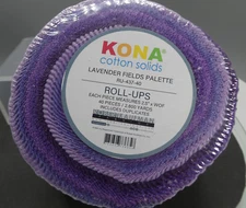 Robert Kaufman Roll Up/Jelly Roll -LAVENDER FIELDS PALETTE RU-437-40 NEW (b3)