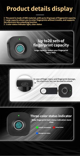 New Smart Home Cabinet Drawer Lock Biometric Fingerprint Digital Electronic Lock - Picture 13 of 15