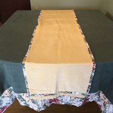 Custom Made Tablecloth w Runner 100" x 63" wide Runner 80" Long 15.5" W Green