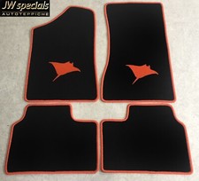 Autoteppich Fußmatten für Opel Manta B und CC  Rochen orange Absatzschutz 4tlg.