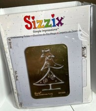 Sizzix Ellison Simple Impressions Embossing Folder NEW Christmas Tree