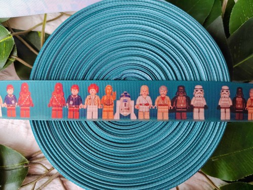 Star Wars 22mm 7/8" 1 Yard Grosgrain 3D Print Ribbon Gift Warp Crafts Hair Bow - Picture 13 of 15