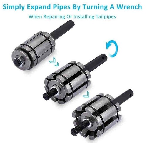 3Pcs Car Exhaust Pipe Expander Tool Set – 1-1/8" to 3-1/2" Muffler & Tailpipe De - Picture 7 of 24