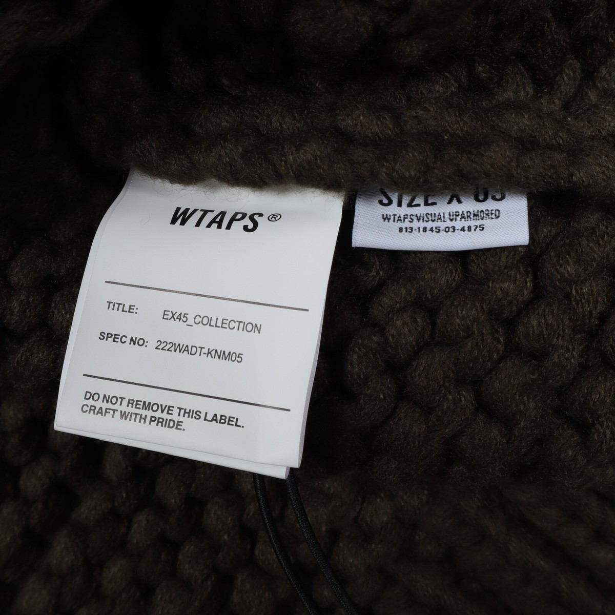WTAPS MEDIEVAL ACRYLIC KNIT SWEATER IN DRAK GREEN SIZE 03/L WTAPS MEDIEVAL ACRYLIC KNIT SWEATER IN DRAK GREEN SIZE 03/L