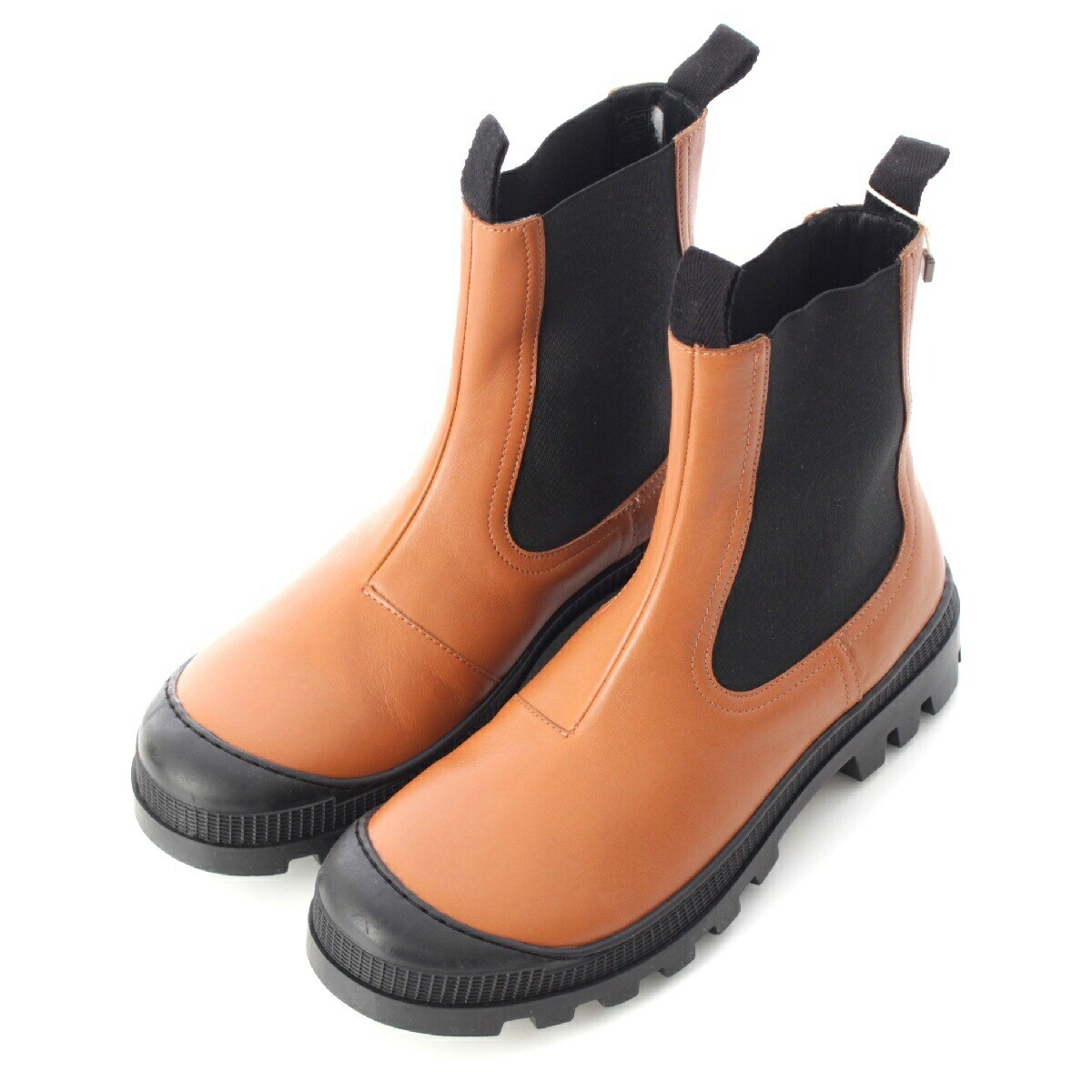 LOEWE Chelsea Boots Side Gore Leather Brown With box Size: 42