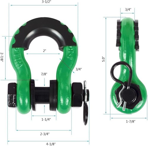 Shackles 3/4 Inch DRing Shackle 45,000lb Break Strength Isolator and Washer Kit - Picture 8 of 14
