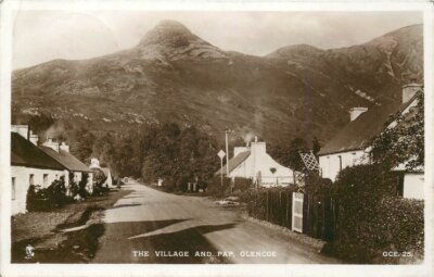 Glencoe Scotland The Village And Pap OLD PHOTO