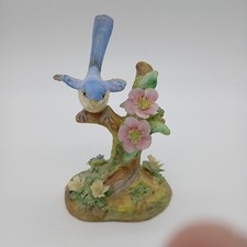 Vintage Crown Staffordshire Porcelain Wren JT Jones Collectible Bird Figure