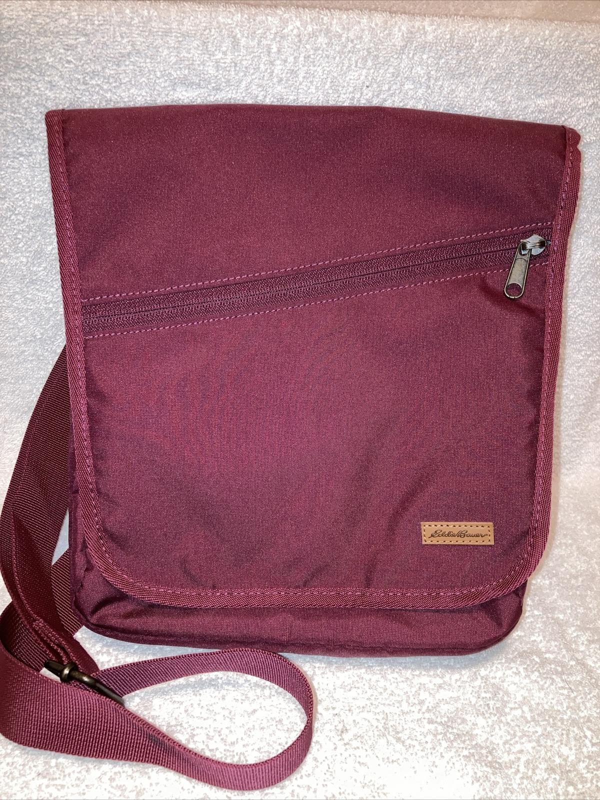Eddie Bauer Connect Tech Crossbody Bag Burgundy Travel Tablet Purse eBay