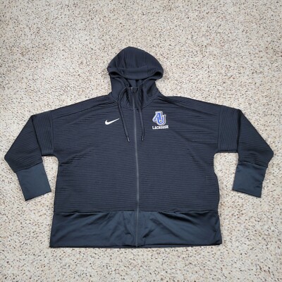 Nike Jacket Womens XL Black Zip Lightweight Cropped Hoodie Drifit Running  Coat