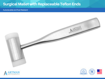 Surgical Mallet Implant Sinus Lift Osteotomes Hammer Rubber Mallet ARTMAN