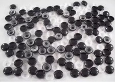 Black Smooth License Plate Frame Camouflage Screw Caps Bolt Covers -100pcs Black Smooth License Plate Frame Camouflage Screw Caps Bolt Covers -100pcs