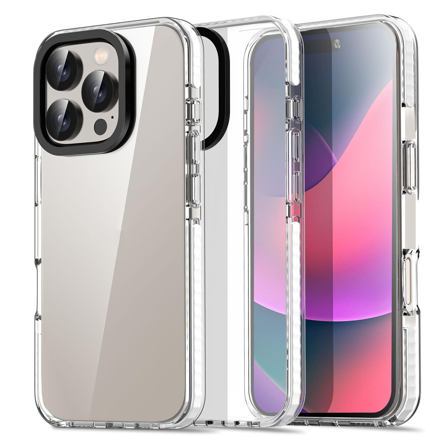 iPhone 16 Pro Max Case Clear Slim Thin Lightweight Transparent Protective Cover-image