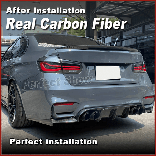 For BMW 3Series F30 M3 F80 2012-17 Carbon Fiber Rear Trunk Boot Lip Wing Spoiler - Picture 3 of 15