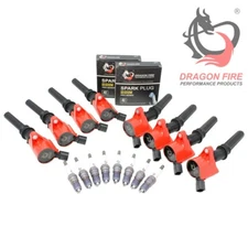 DRAGON FIRE IRIDIUM Spark Plug Set & Ignition Coils for Ford 5.4L DG508 SP479