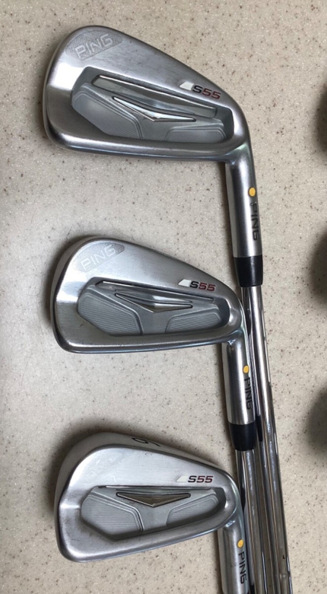 Ping S55 Iron Set Yellow Dot Ping Steel Shafts 4, 5, 6, 7, 8, W