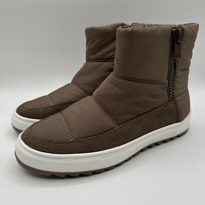 Blondo Samarie Bootie Women s Size 9 Taupe Brown Waterproof Quilted