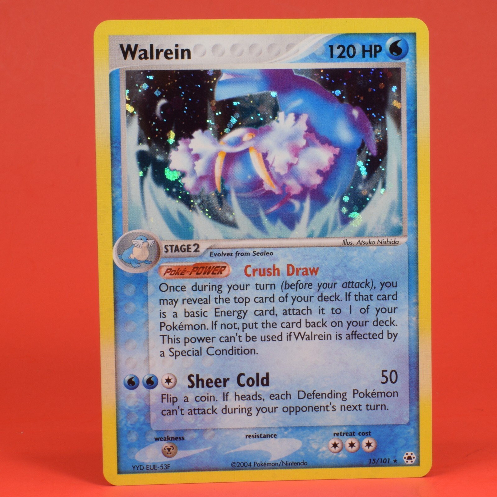 Pokemon TCG English Card ex Hidden Legends Walrein 15/101 Holo Rare CLEAN