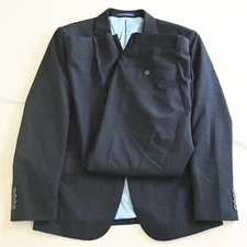 Berragamo 40S 34x29 Navy Blue Medallion Lazio Mens Jacket Pants Suit