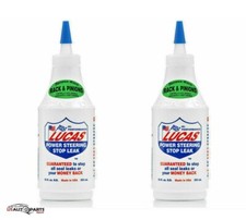 SET OF 2 Lucas Oil - 10008 Power Steering Stop Leak 12 Ounce Bottle