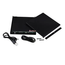 New 9.5mm USB 2.0 Slim External Case Enclosure for SATA CD DVD RW Burner Drive