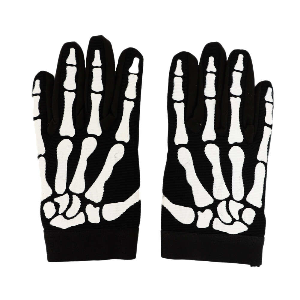 Biker Mechanics Skull Skeleton Bone Goth Gloves XS