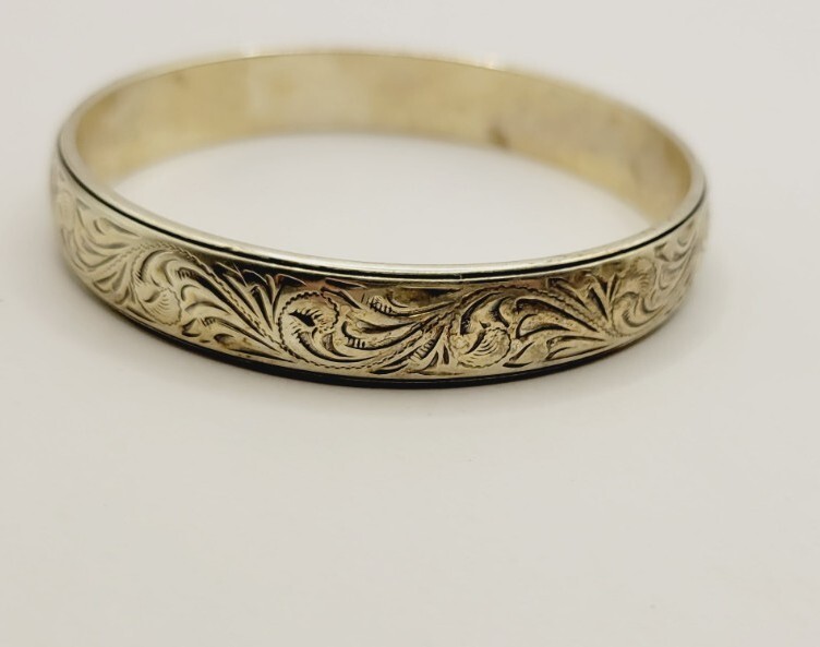 Brighton Textured Bracelet Scrollwork Silver tone… - image 1