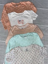 Lot of 5 Carter  s Baby Toddler Girls Bodysuits 18 Months One Piece