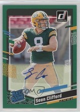 2023 Panini Donruss Rated Rookie Green Auto Sean Clifford #338 Auto 0f5t
