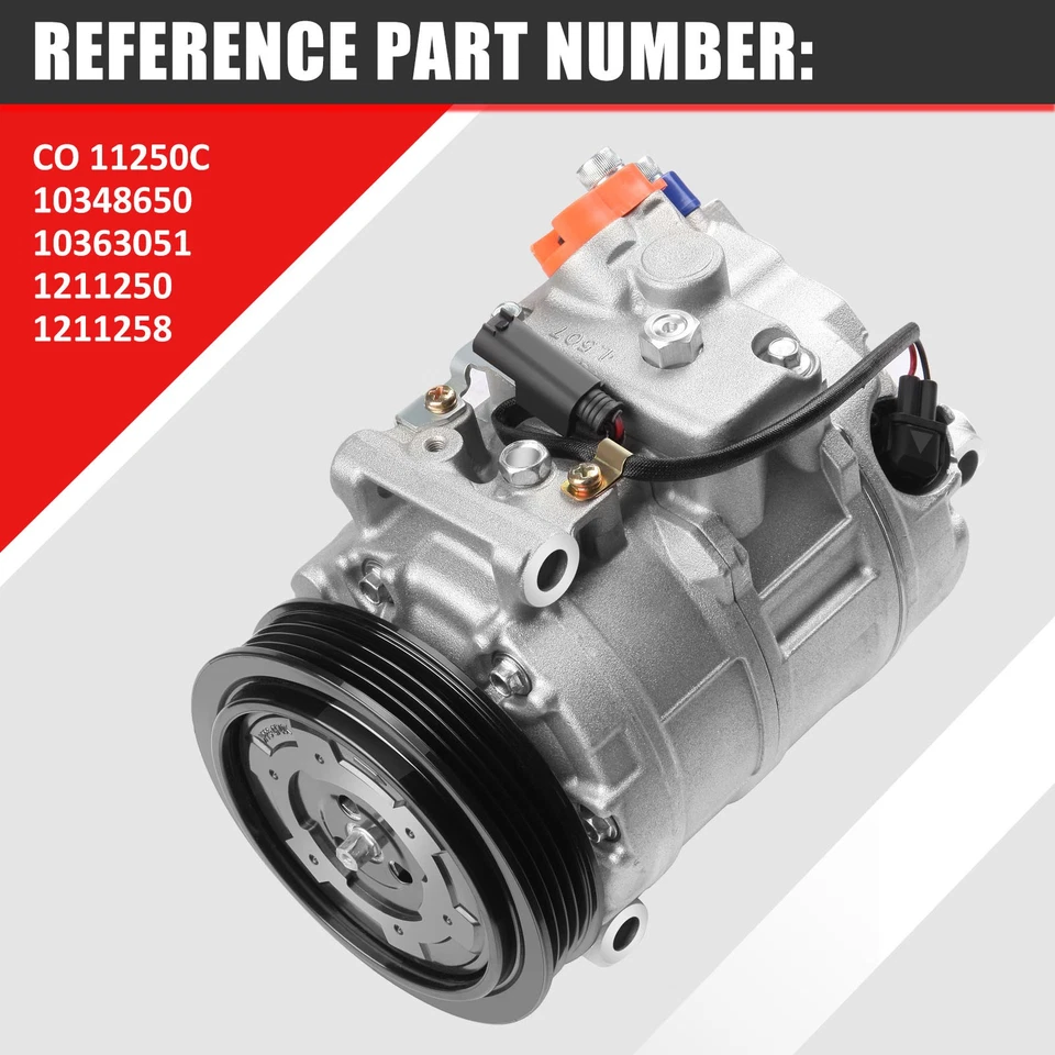 Compresor de aire acondicionado para BMW 2004-2005 545i 645Ci 4,4 L 2006-2010 550i 650i 4,8 L nuevo Foto 4 de 4